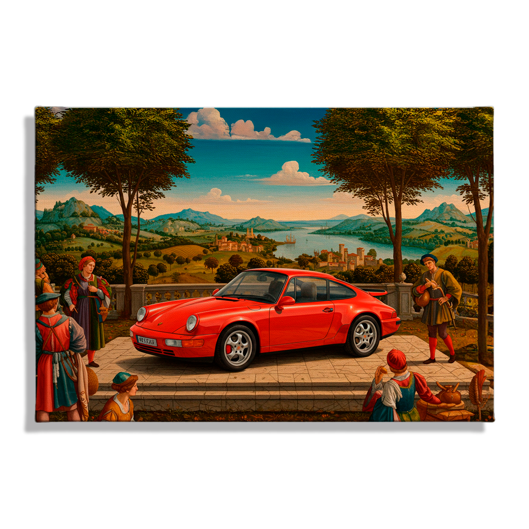 Cuadro Impreso Porsche Renacentista