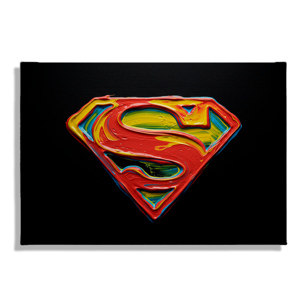 Cuadro Impreso Superman Oil Stroke