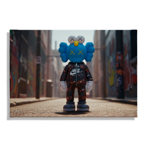Cuadro Impreso Kaws Nike Graffiti