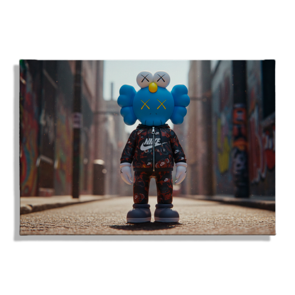 Cuadro Impreso Kaws Nike Graffiti