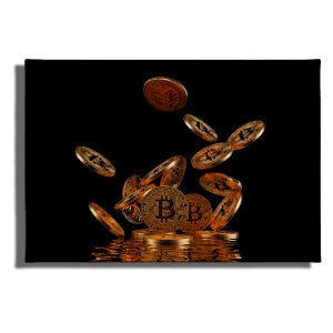 Cuadro Impreso Lluvia de Bitcoins