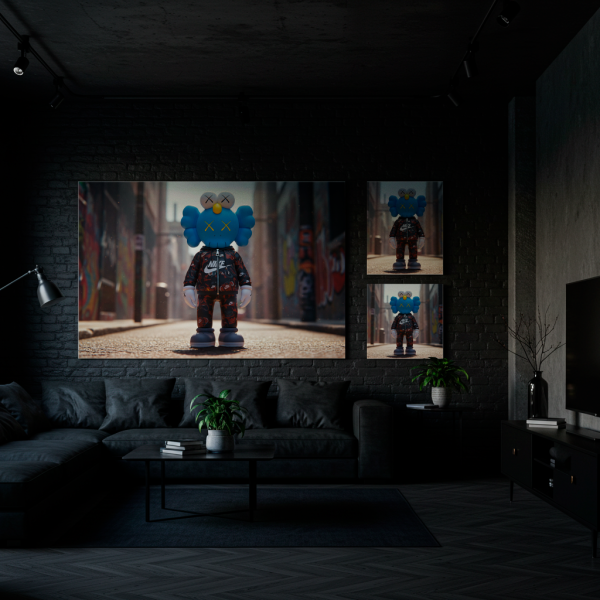 Cuadro Impreso Kaws Nike Graffiti - Imagen 2