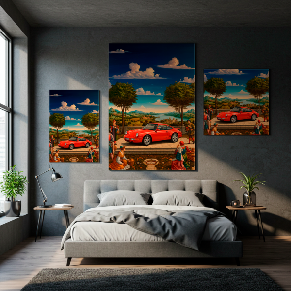 Cuadro Impreso Porsche Renacentista - Imagen 2