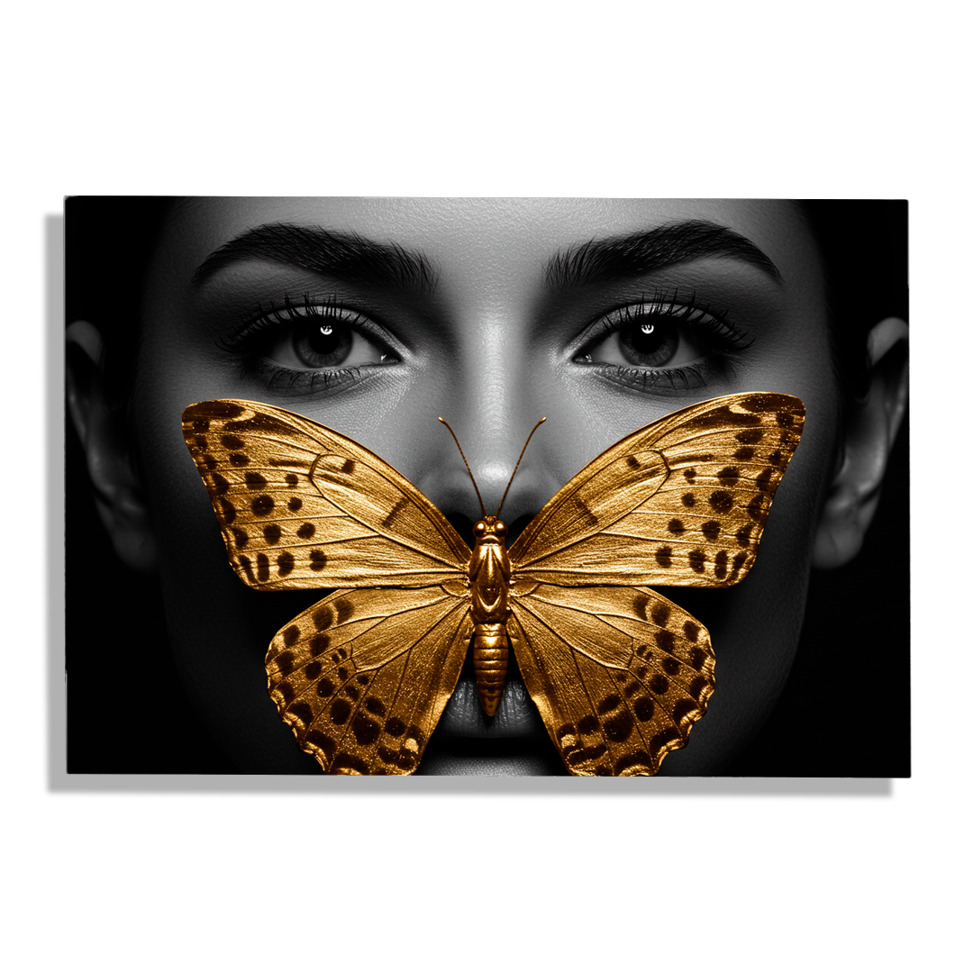 Cuadro Impreso Mariposa de Oro