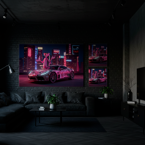 Cuadro Impreso Pantera Rosa Racer - Imagen 2