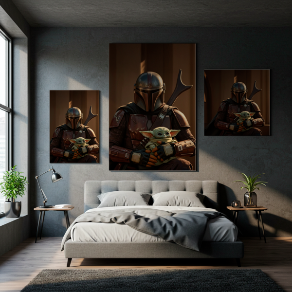 Cuadro Impreso Mandalorian y Grogu - Imagen 2